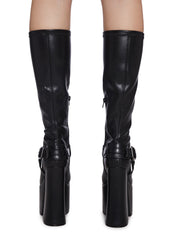 Gothic Echoes Stretch Platform Boots