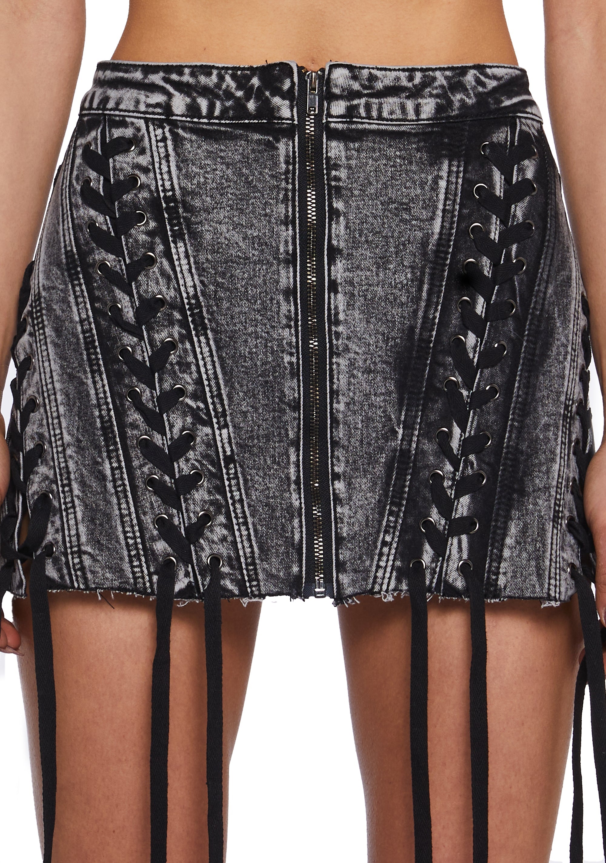 Raider Maiden Acid Wash Skirt
