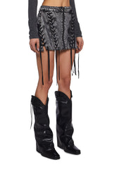 Raider Maiden Acid Wash Skirt