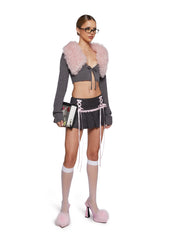 Fictional Flames Mini Skirt