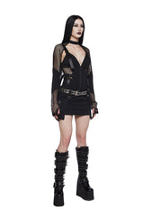 Darkly Devoted Dress And Shrug Set