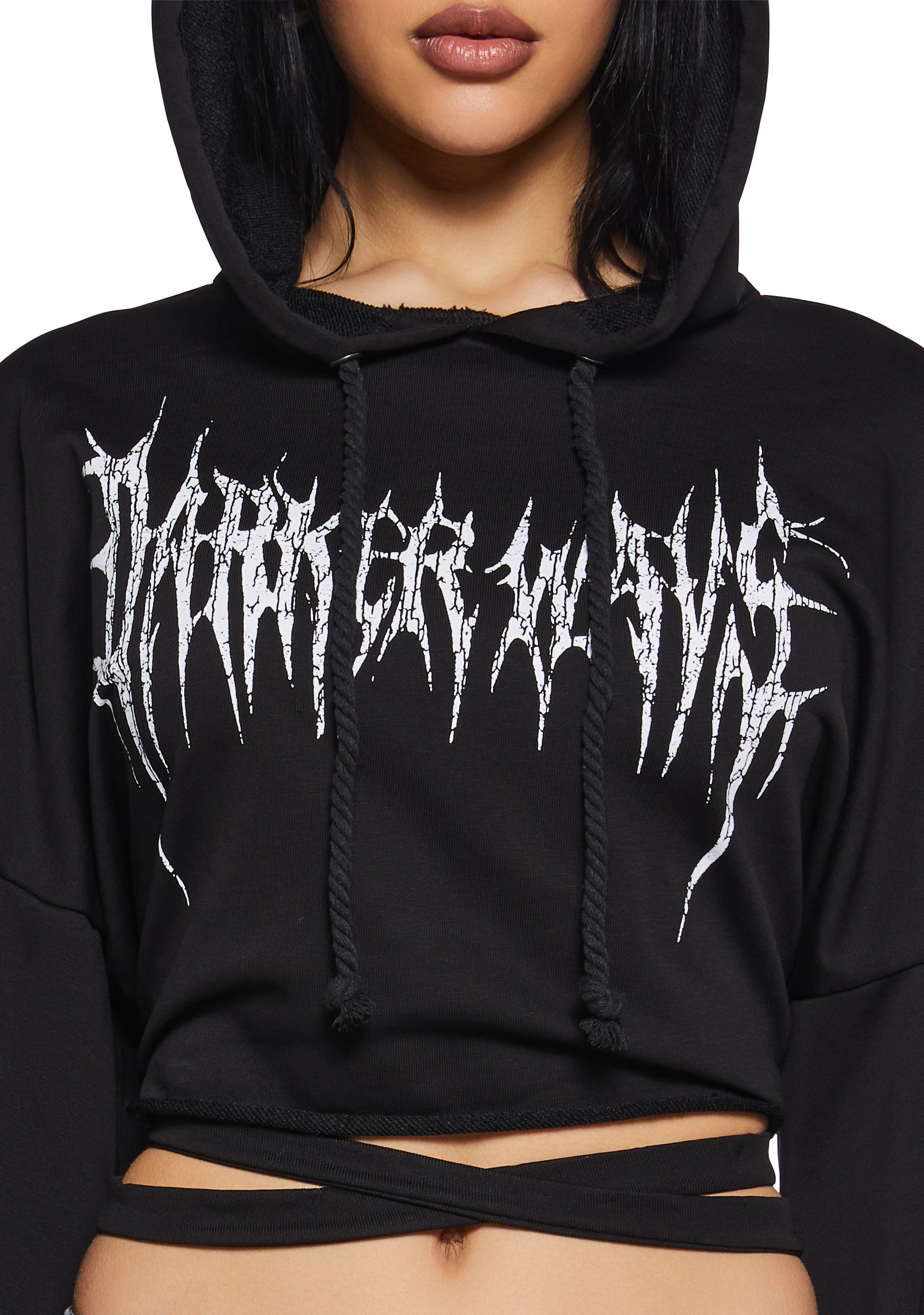 Chord Backless Cropped Hoodie