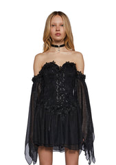 Sparkling Enchantment Mini Dress - Black