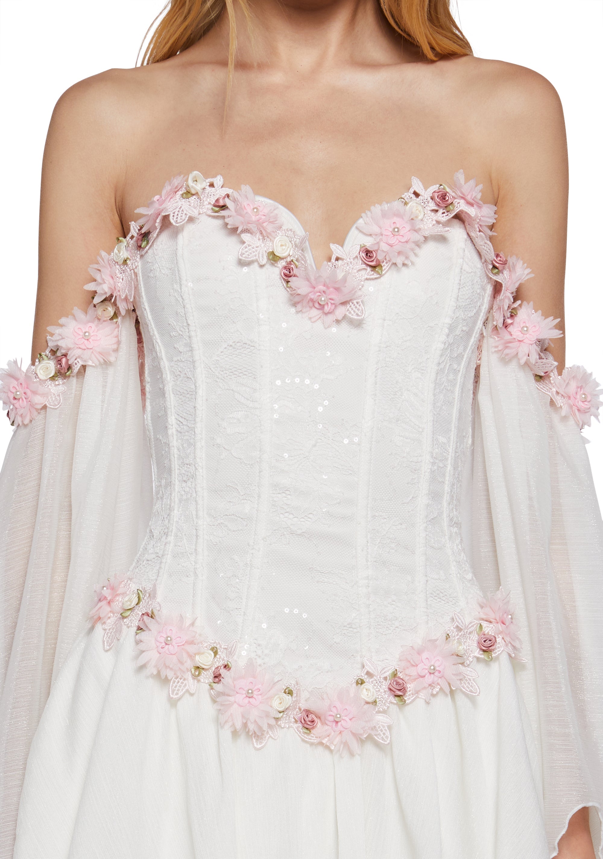 Sparkling Enchantment Mini Dress - White