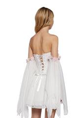 Sparkling Enchantment Mini Dress - White