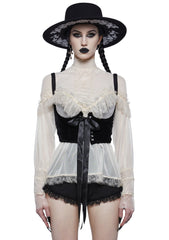 Fall From Grace Velvet Underbust Corset