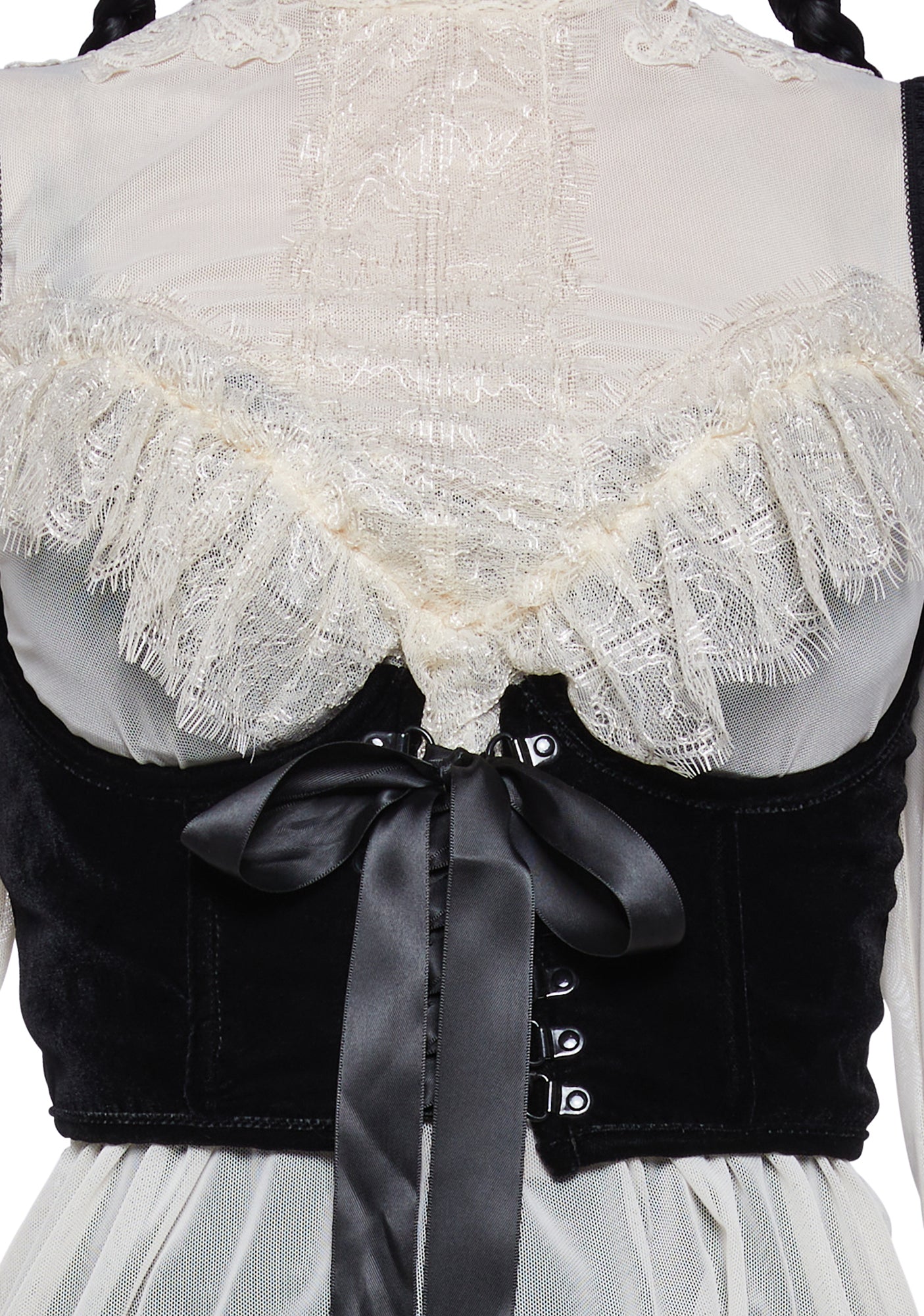 Fall From Grace Velvet Underbust Corset